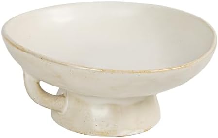 Creative Co-Op, Black Stoneware Bowl with Handle and Base, Reactive Glaze, 8" L x 8" W x 3.75" H