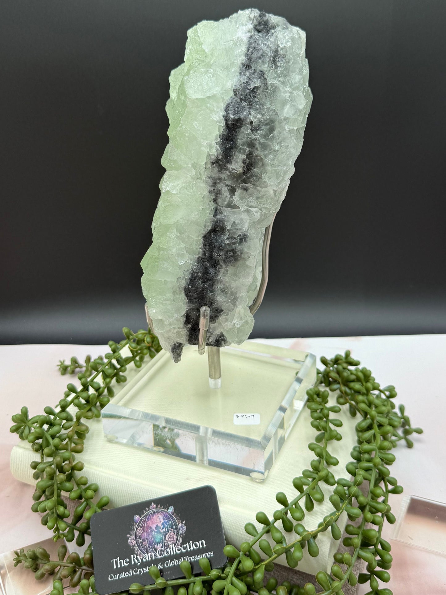 Rare Green Fluorite Freeform on Stand – 10.5” | 5.06 Kg
