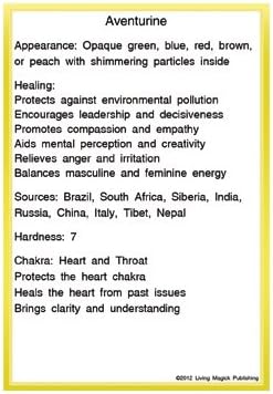 Crystals & Stones Learning Cards - Living Magick Learning Card Series - Self Study Flash Cards