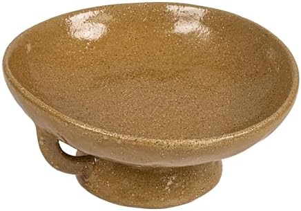 Creative Co-Op, Black Stoneware Bowl with Handle and Base, Reactive Glaze, 8" L x 8" W x 3.75" H