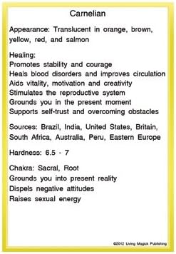 Crystals & Stones Learning Cards - Living Magick Learning Card Series - Self Study Flash Cards