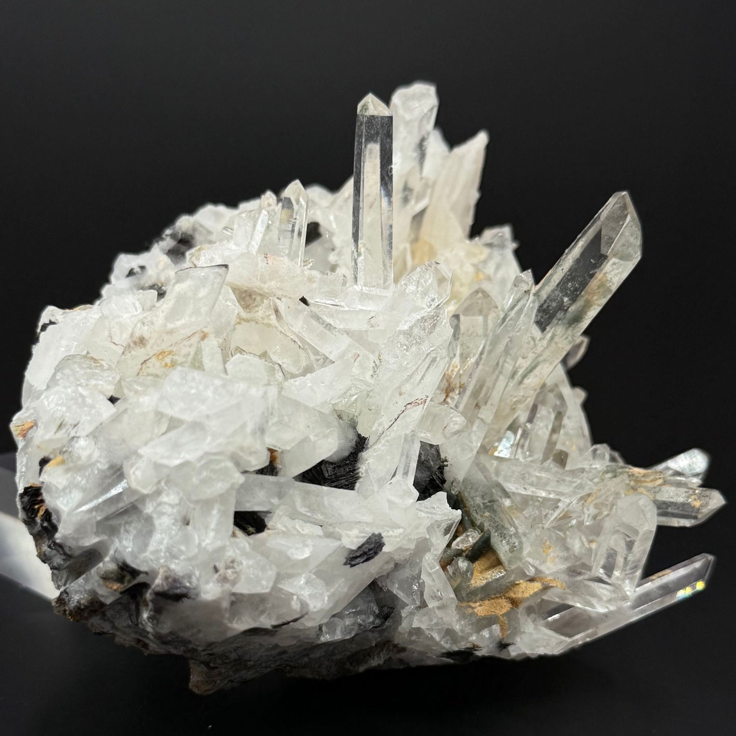 Rare Garden Quartz Cluster with Specularite Roses – 5.03” | 0.89 Kg