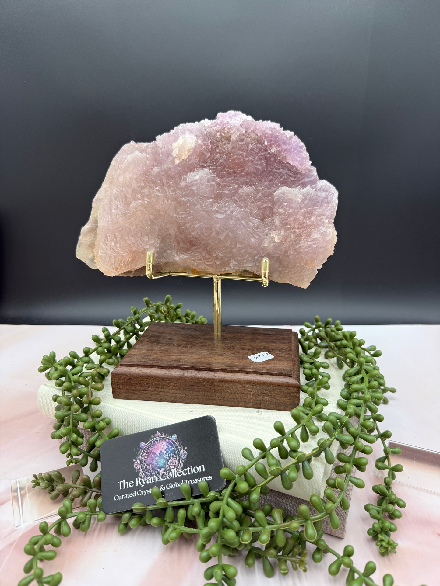 Elegant Pink Fluorite on Stand – 9” | 2.67 Kg