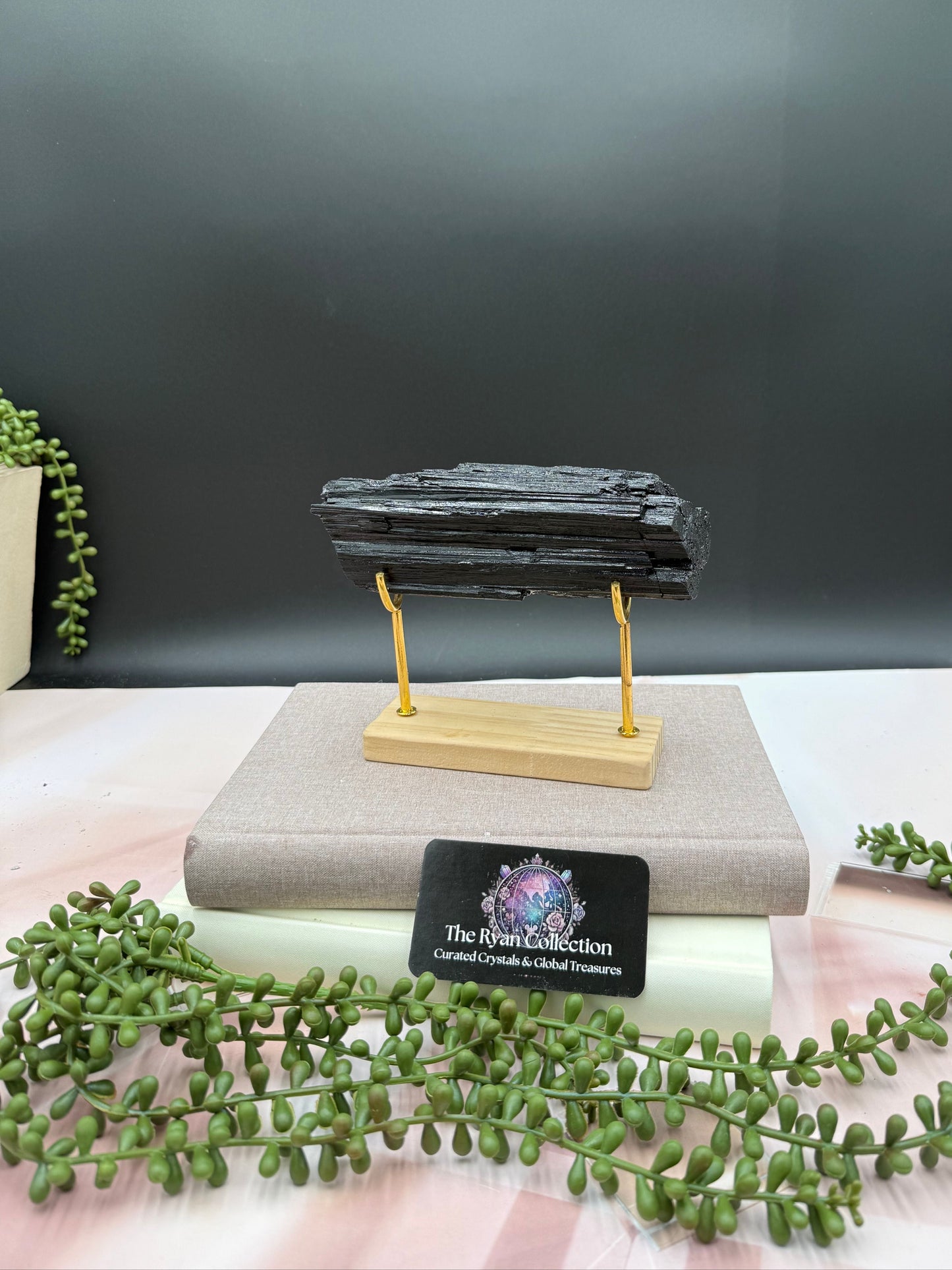 South African Black Tourmaline on Stand – 7” | .95 Kg