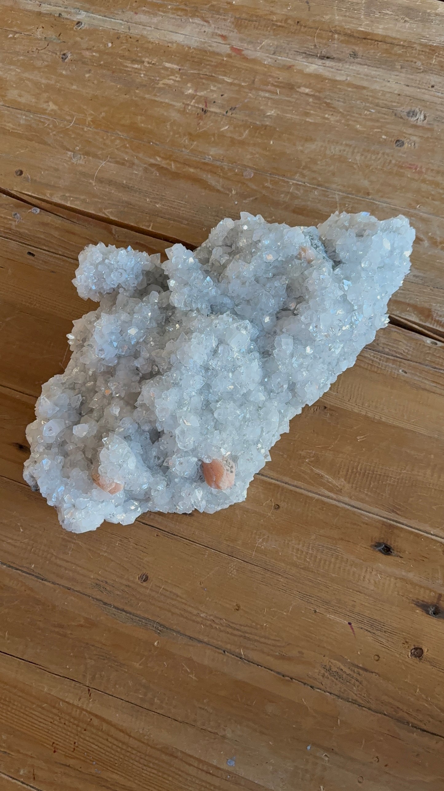 Massive Apophyllite & Stilbite Statement Cluster – 22” x 13” – High-Quality Collector’s Piece