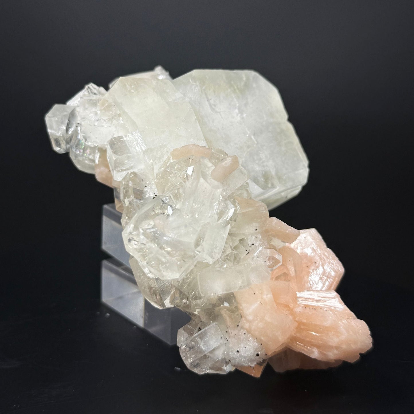 Rare Apophyllite, Stilbite, Chalcedony & Anatase Cluster – 5.39” | 0.53 Kg