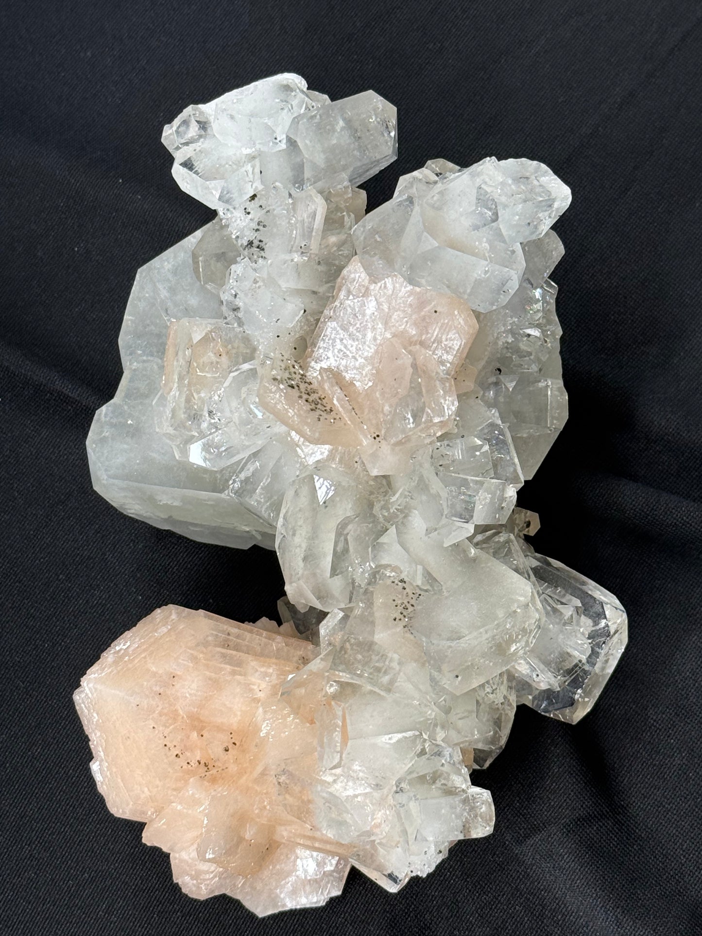Rare Apophyllite & Stilbite on Anatase and Chalcedony Nasik, India