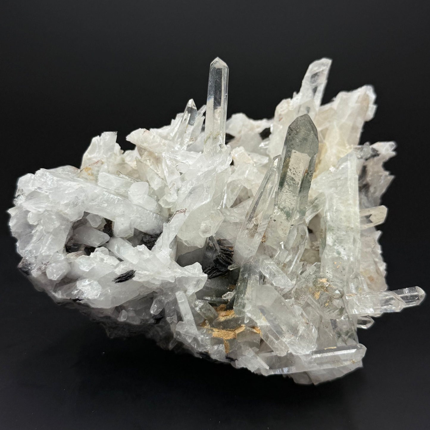 Rare Garden Quartz Cluster with Specularite Roses – 5.03” | 0.89 Kg