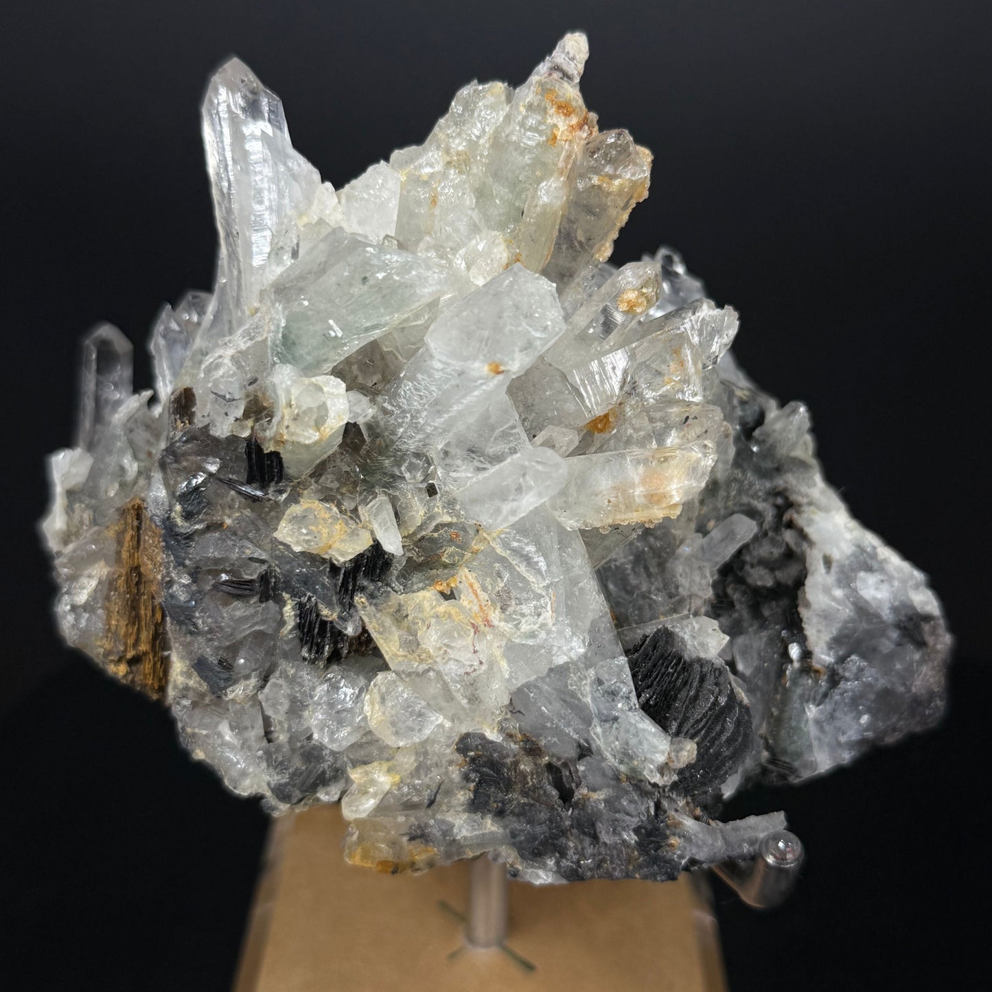 Rare Quartz Cluster with Specularite Roses & Garden Quartz Inclusions – 3.84” | 0.87 Kg