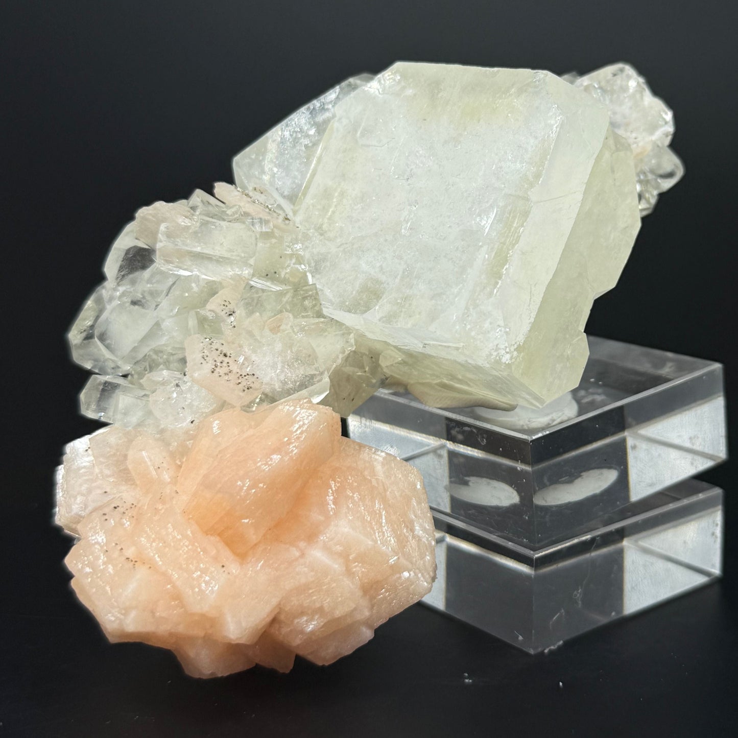 Rare Apophyllite, Stilbite, Chalcedony & Anatase Cluster – 5.39” | 0.53 Kg