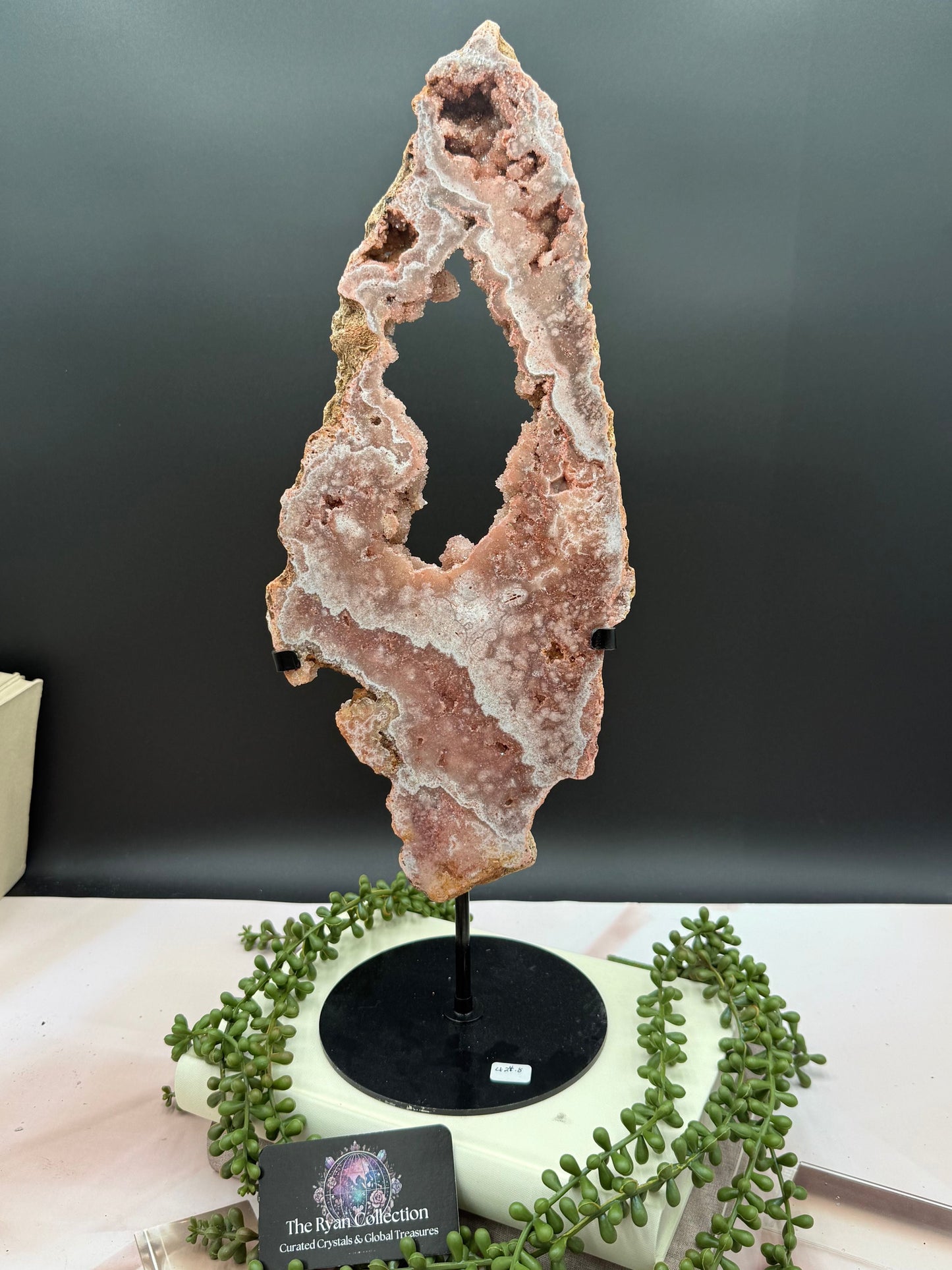Rare Pink Amethyst Freeform on Stand – 16” | 1.77 Kg