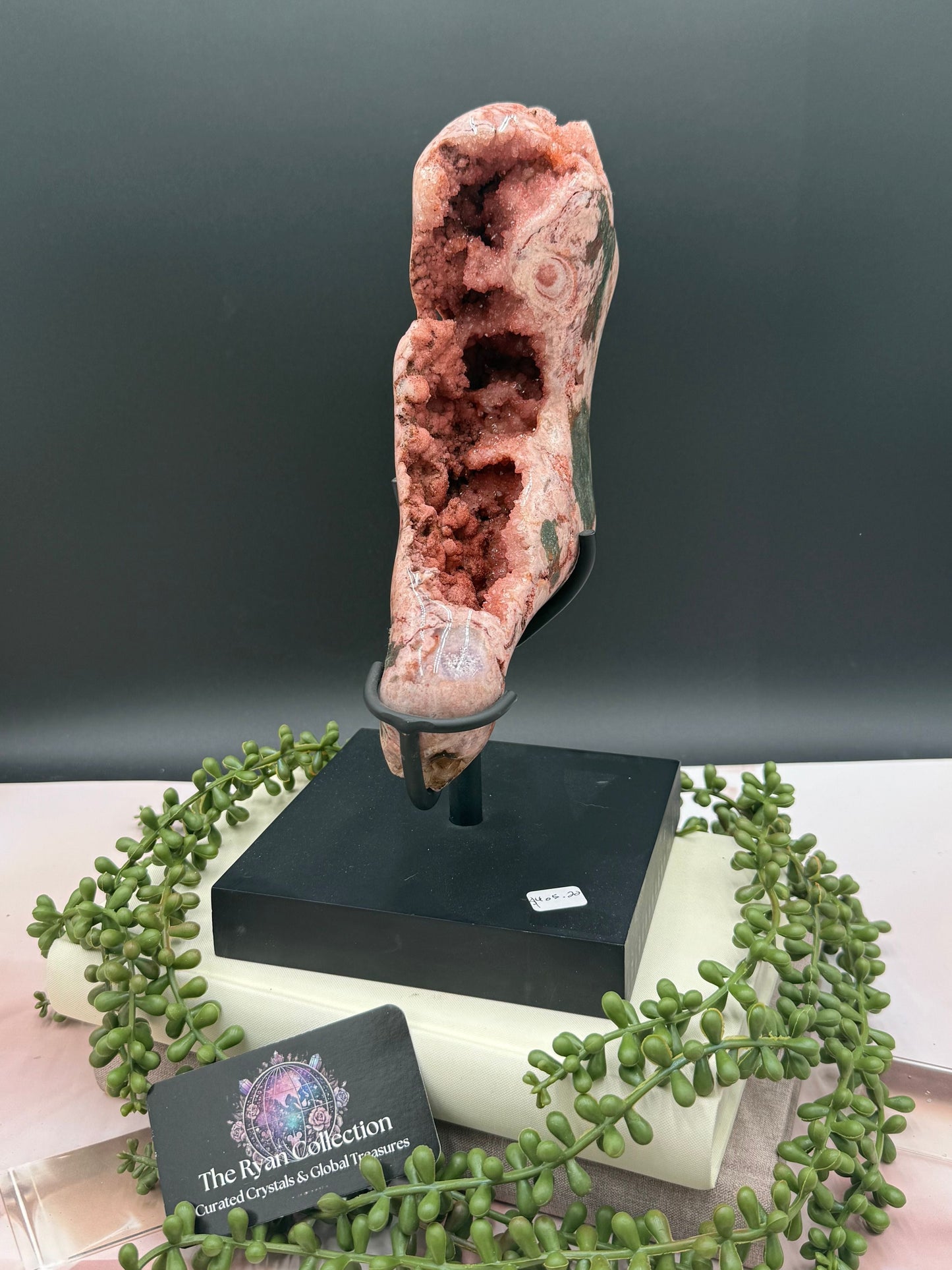 Rare Pink Amethyst Freeform on Stand – 11” | 1.83 Kg