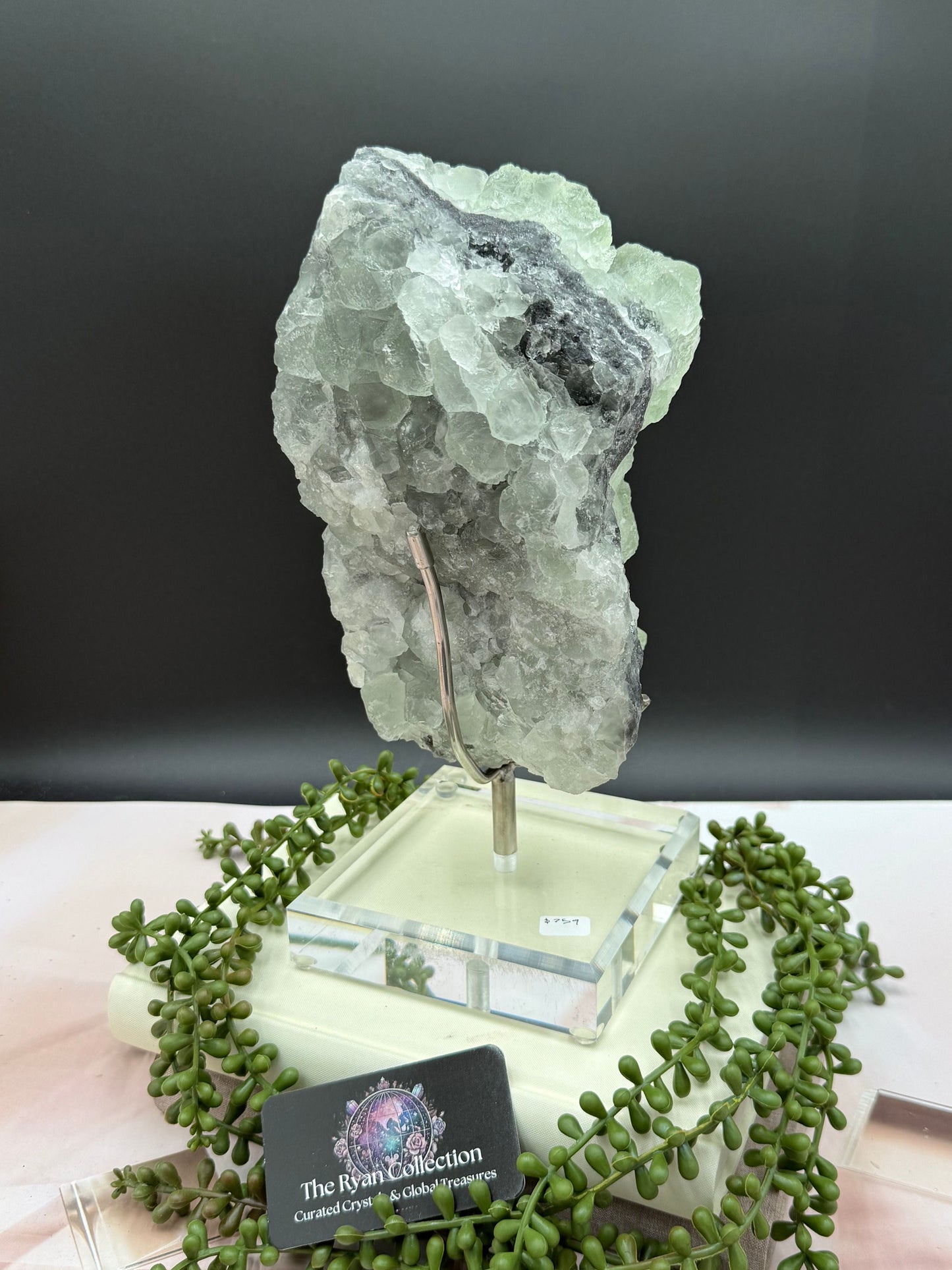 Rare Green Fluorite Freeform on Stand – 10.5” | 5.06 Kg