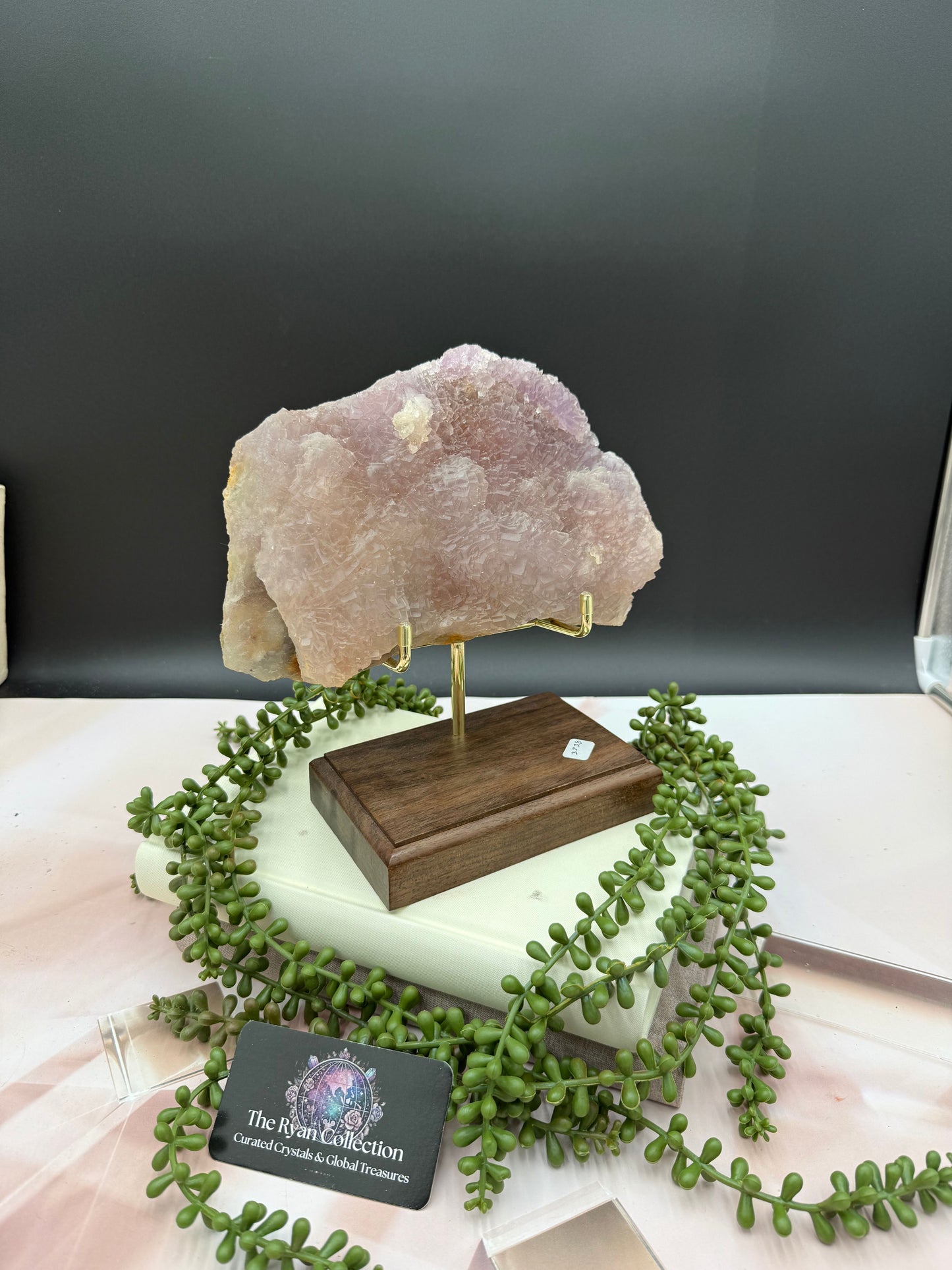 Elegant Pink Fluorite on Stand – 9” | 2.67 Kg