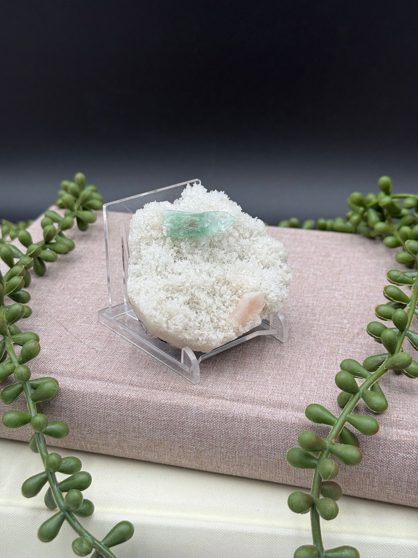 Rare Apophyllite with Stilbite on an Analcime Matrix – 0.14 Kg