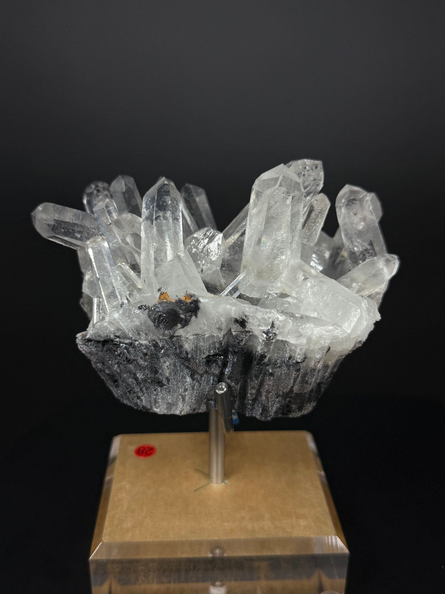 Rare Quartz Cluster with Specularite Roses & Garden Quartz Inclusions – 3.18” | 1.16 Kg