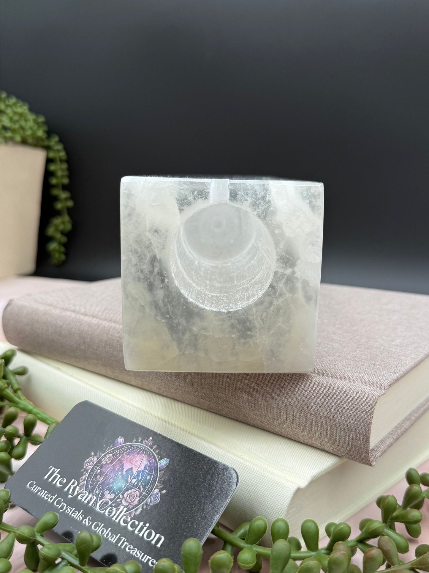 Premium Selenite Candle Holder – 11” | 3.58 Kg