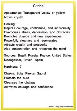 Crystals &amp; Stones Learning Cards - Living Magick Learning Card Series - Self Study Flash Cards
