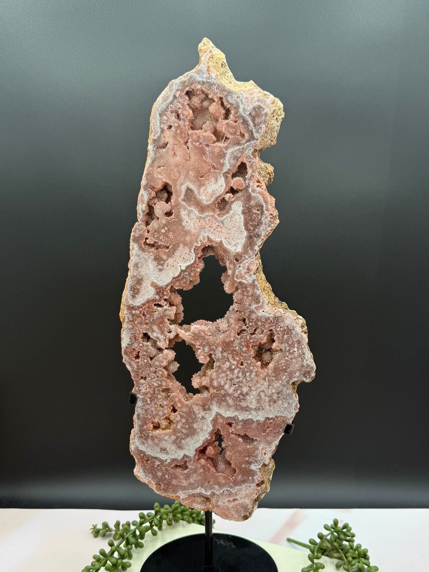 Rare Pink Amethyst Freeform on Stand – 15.5” | 1.66 Kg