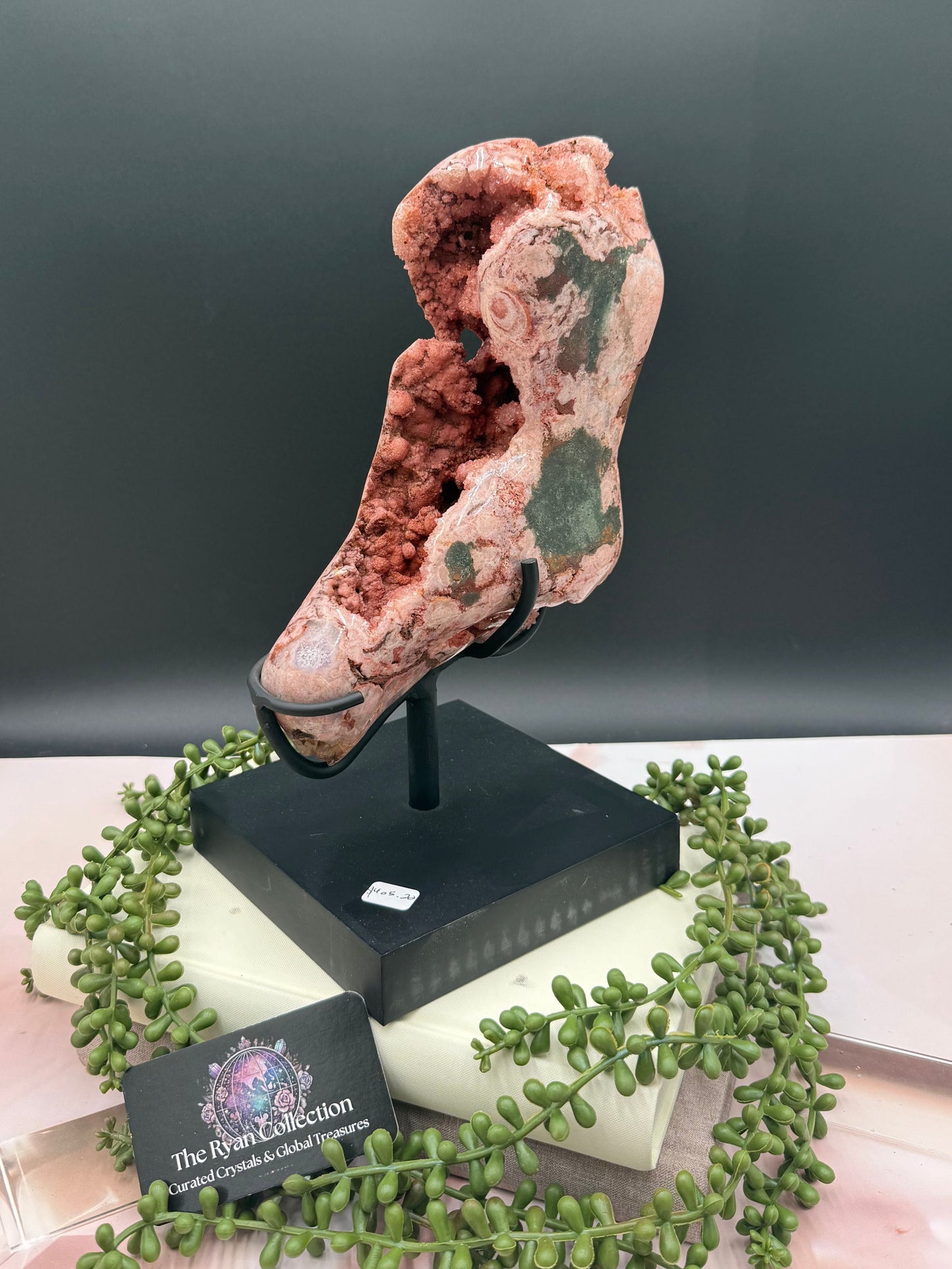 Rare Pink Amethyst Freeform on Stand – 11” | 1.83 Kg