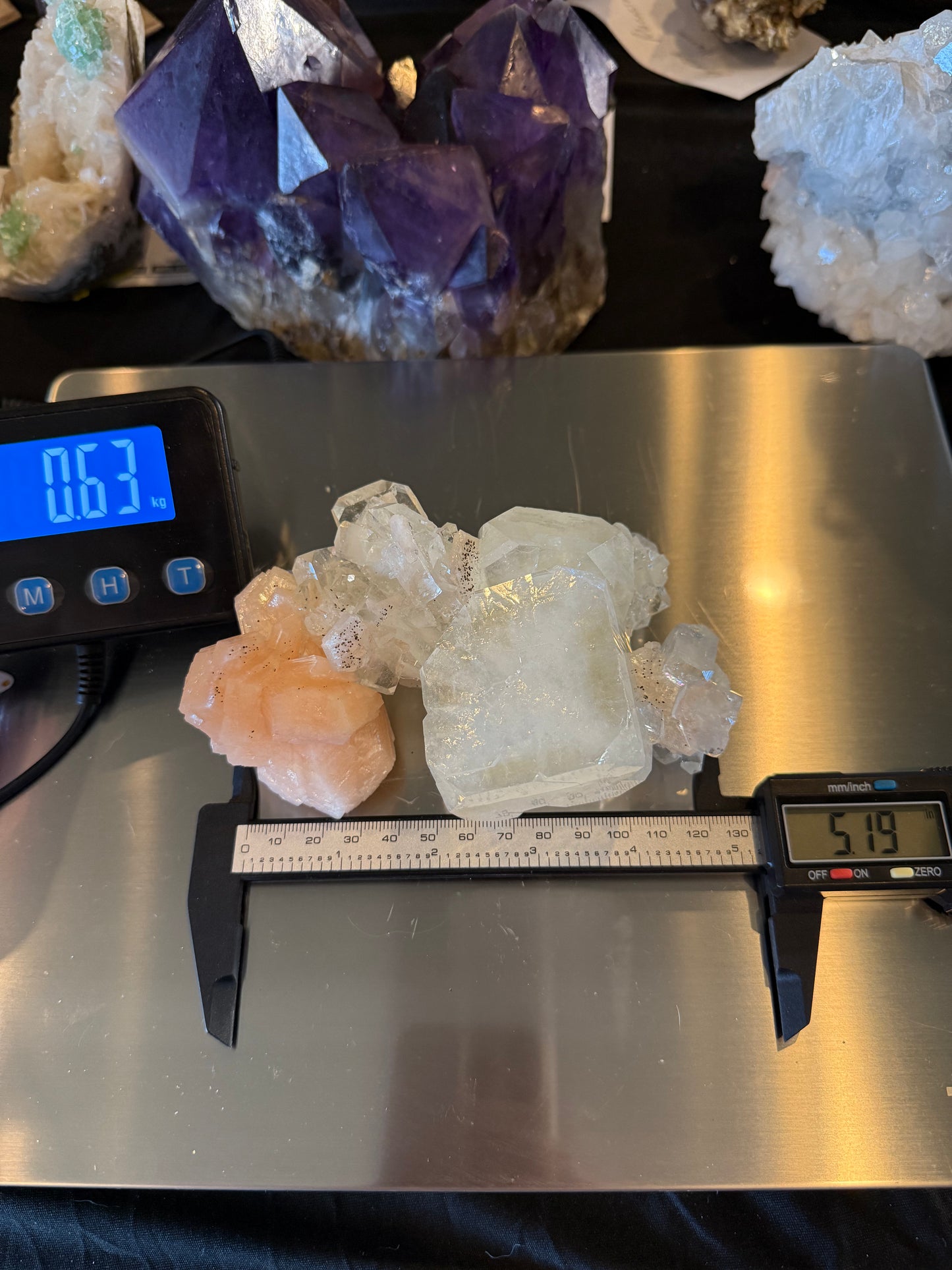 Rare Apophyllite & Stilbite on Anatase and Chalcedony Nasik, India