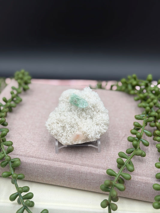 Rare Apophyllite with Stilbite on an Analcime Matrix – 0.14 Kg